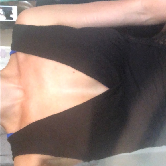 Arden B little black dress with mesh side panel details - Picture 4 of 6